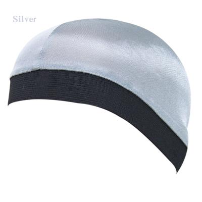 China 2022 Fashion High Quality Men's Multifunctional Wave Silky Hat With Elastic Band Silky Durag Bandanas For Men for sale