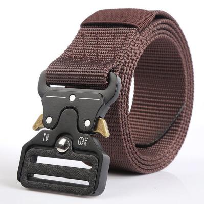 China Breathable Men's Military Tactical Belt Specially Designed For Military Adjustable Metal Buckle Belt for sale