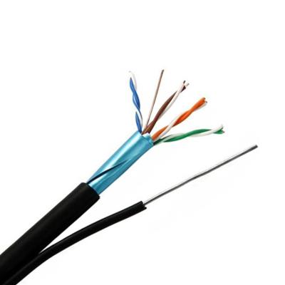 Китай Outdoor Telecommunication 24AWG FTP Cat5e Double Jacket Cable With Messenger продается