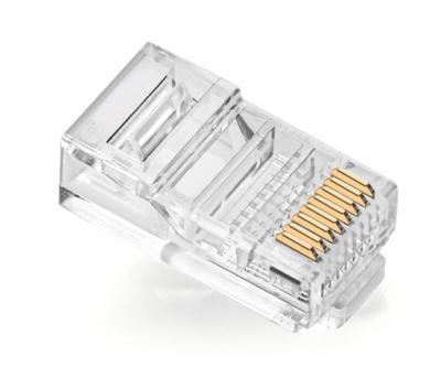 China Telecommunication Telecom Gold Plated RJ45 Connector For Cat5e Te koop