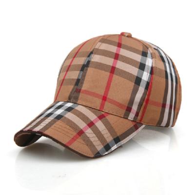 China Checked Wholesale Outdoor Sun Protection Sun Spring And Autumn Peaked Hat Womens Plaid Striped Baseball Hat for sale