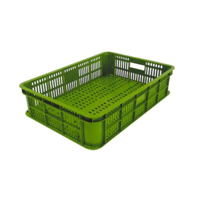 China Mesh Stackable harvesting plastic crates packaging fruit and vegetable crates for sale