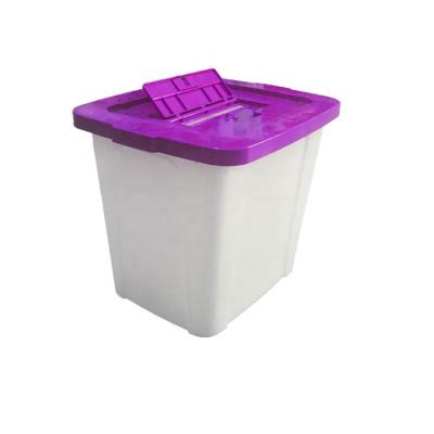 China Recycled Materials Rectangle PP Election Ballot Boxes 65l Small Clear Plastic Voting Ballot Box for sale