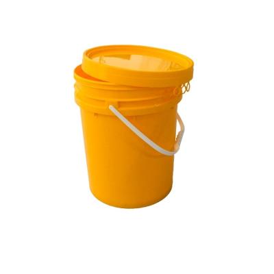 China Durable 5 Gallon Thick Packaging Container Food Grade plastic seal paint pail buckets with handle for sale