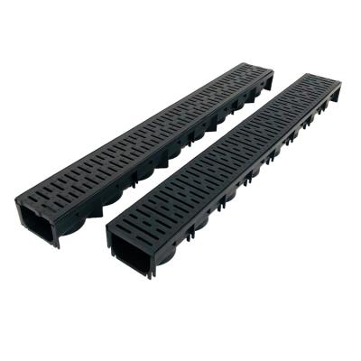 China With holes for downpout construction material cheap plastic drain channel with cover for sale