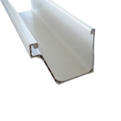 China American Seamless White Plastic Double Layers PVC Rain Gutters for sale