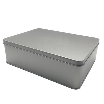 China Large Capacity Recycled Tin Box Container Tinplate Recycled Materials Clamshell Customizable Rectangle 0.23mm CMYK PMS Customized 500 for sale