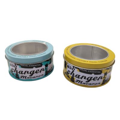 China Custom Printed Food Tin Box Metal Tin Cans With Window Metal Tin Can For Food Canning for sale