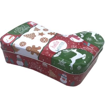 China Wholesale Socks Food Christmas Cookie Tin Box Tin Box and Gift Tin Boxes for sale