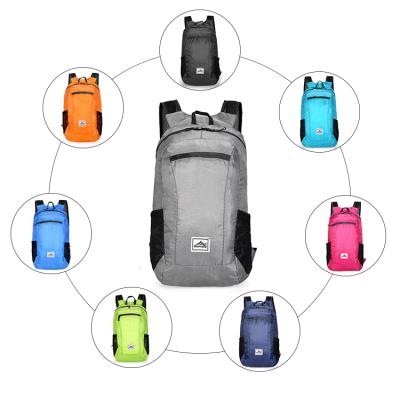 China Wholesale Waterproof Outdoor Foldable Sports Backpack Travel Nylon Lightweight Camping Waterproof Backpack for sale