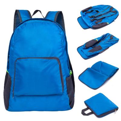 China Promotion Waterproof Logo Lightweight Outdoor Travel Running Cheap Custom Sports Foldable Backpack for sale