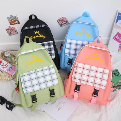 China 2021 new fashion 3pcs waterproof nylon waterproof school bag set daily eco-friendly shopping bag for sale