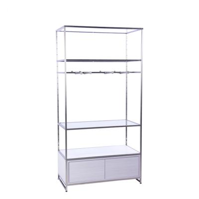 China Eco-friendly Store Shelves And Display Cabinets For Clothes Display Wooden Clothes Display Rack For Cloth Store for sale