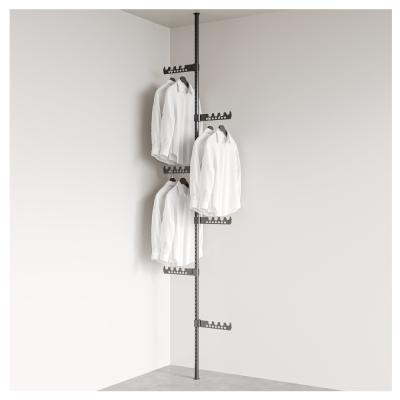 China Personalized Customization 2.2-3.2M Folded Adjustable Easy Assemble Clothing Display Rack For Retail Electric Ceiling And Racks for sale