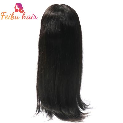 China Inexpensive Silky Straight Wave Natural Hair Extension Pre Plucked 13x4 HD Swiss Lace Frontal Wigs 100% Raw Indian Hair 10A Gra for sale