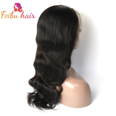 China Remy Virgin Hair 13x4 Brown Inexpensive Medium Lace Frontal Wigs Natural Body Wave Hair Extension Unprocessed No Chemical for sale