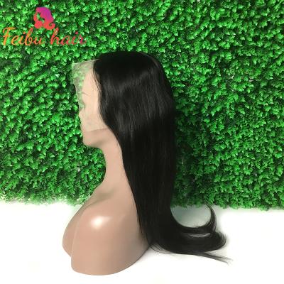 China Indian Raw Unprocessed Straight Silky Straight Factory Human Hair Extension Pre Plucked Remy Virgin Hai HD Swiss Lace Frontal Wigs 13x6 for sale