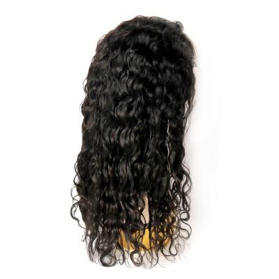 China Inexpensive Water Wave No 13x6 Chemical Medium Brown Lace Front Wigs 150% 180% Density Can Be Dyed Pre Plucked Raw Indian for sale