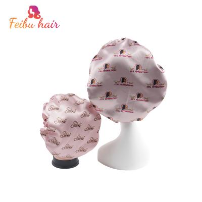 China Custom Logo Soft Satin Bonnet Silk Verified Double Sided Sleep Hood 32mm Bonnets for sale