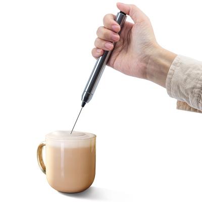 China Sustainable Kitchen Accessories Battery Operated Stainless Steel Electric Milk Frother For Coffee for sale