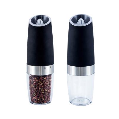 China 2Pcs Stainless Steel Black Pepper Grinder Salt and Pepper Grinder Automatic Manual Viable Set for sale