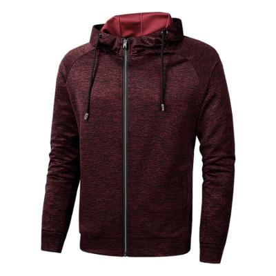 China QUICK DRY Factory Customized Sports Sweater Mens Cardigan Hooded Running Fitness Jacket Sports Top for sale