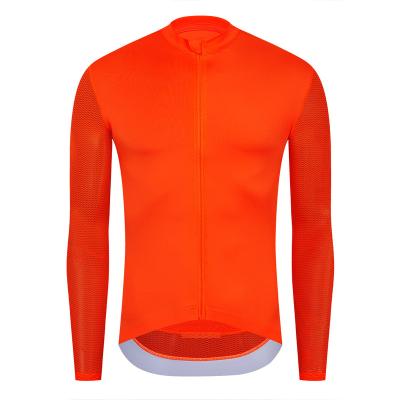 China QUICK DRY Solid Color Sporty Quick Dry Cycling Men's Long Sleeve Mesh Breathable Clothing Clothing for sale