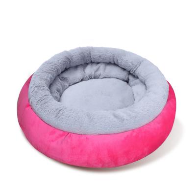 China Wholesale Breathable Non Slip Washable Luxury Big Round Fluffy Cat Pet Dog Sofa Bed for sale