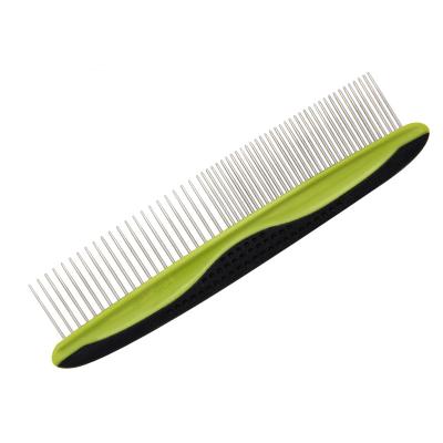 China Pet Needle Powerful Tool Stainless Steel Portable Dog Grooming Comb Viable And Sparse for sale