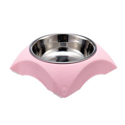 China Stainless Steel Container Dog Cat Rounded Quadrate Food Bowl Viable Free Dilution Rate Base And Feeder for sale