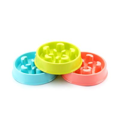 China Best Selling Sustainable Plastic Round Feeding Custom Food Slow Eat Pet Feeder Dog Bowl for sale