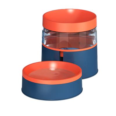 China Contrast Color Sustainable Design Plastic Water Vending Machine And Raised Pet Bowls for sale