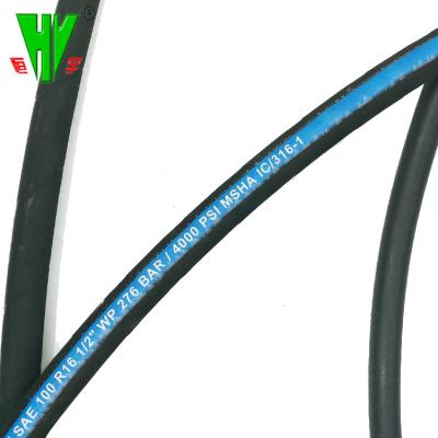 China SAE100 R16 Rubber Fire Resistant Hydraulic Braided Hose China Steel Wire Braided Hose for sale