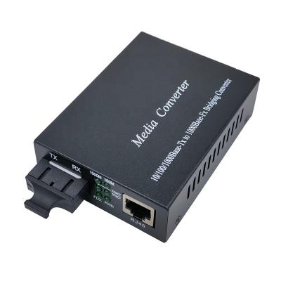 China FTTH FTTB FTTC Gigabit Ethernet Media Converter, Multi Mode SC Dual Fiber to Ethernet Converter, 550m-2km for sale