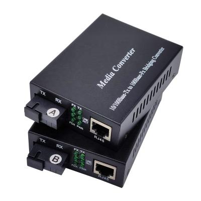 China FTTH FTTB FTTC 10/100Base-Tx to 100Base-Fx Single Fiber Optical Media Converter, WDM 20-80Km, Singlemode Simplex SC 100M Ethernet Media Converter for sale