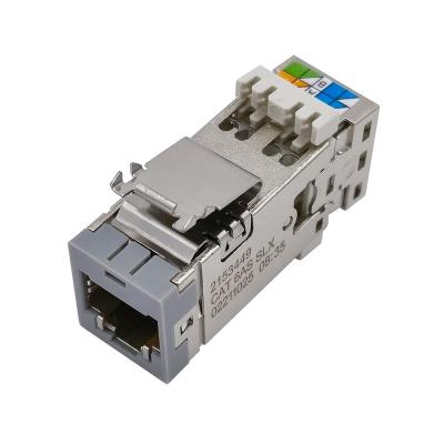 China Easy Installation Amp TWIST SLX Series Cat6a Commscope Shielded Trapezoidal Modular Netconnect Jack for sale