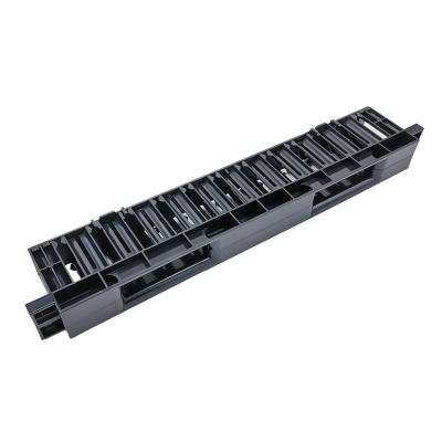 China 1U Structure Cabling System Rack Cable Organizer Network Cable Management Horizontal Bar 19