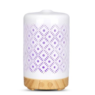 China 100ml Mini Aroma Electric Ceramic Ultrasonic Aromatherapy Diffuser Cool Elegant Essential Oil Diffuser for sale