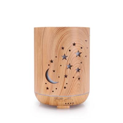 China Cool Wood Grain Essential Oil Diffuser Humidifier Natural Home Fragrance Diffuser 350ML for sale