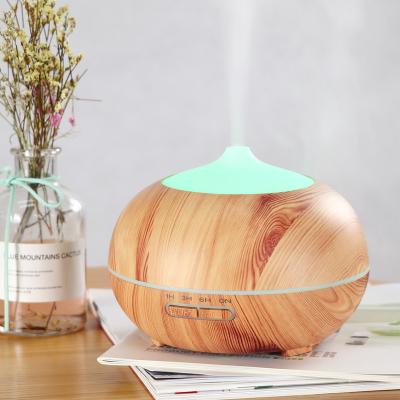 China Cool High Quality Wood Grain Ultrasonic Aroma Diffuser 400ml Essential Oil Diffuser for sale