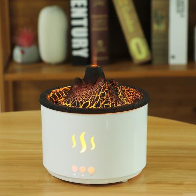 China Ultrasonic Evaporative Flame Diffuser Cold Flame Wood Grain Essential Oil Aroma Humidifier Warm Fire for sale