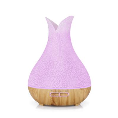 China Cool Essential Oil Diffuser 400ML Diffusers for Essential Oils with 2 Auto 4 and 7 Ambient Light Waterless Mist Mode Timers for sale