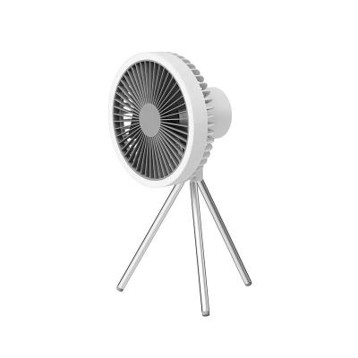 China USB Portable Desk Rechargeable Fan Portable Outdoor Led Camping Light Ceiling Fans with Metal Tripod for sale