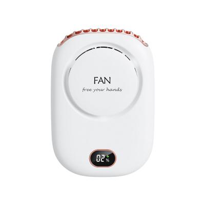 China Mini Compact Cool Portable And Convenient Display Rechargeable Cool Power Neck Fan for sale