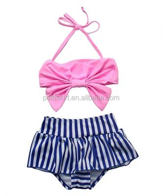 China Baby Boutique Clothing Baby Bow Breathable Bikini 2 Pieces Swimsuit From China Manufacturer for sale