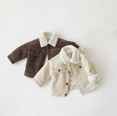 China Wholesale Viable Clothing Winter Kids Clothes Warm Sherpa Fleece Plus Size Baby Boy White Jackets Coats for sale