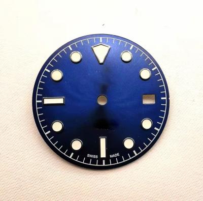 China Watch Dial Manufacturer Custom Super Luminous Sunburst Watch Dial Brass Empty Parts for sale