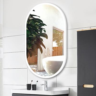 China Premium Apartment Bright LED Backlit Bathroom Mirror With Touch Sensor Switch for sale