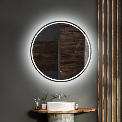 China Contemporary Bathroom Illuminated Mirror LED Mirror With Touch Screen Switch Round Shape LED Bathroom Mirror for sale