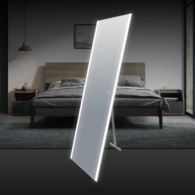 China Bright Double Sides Integral Frosted Mirror Make Up LED Dressing Mirror for sale